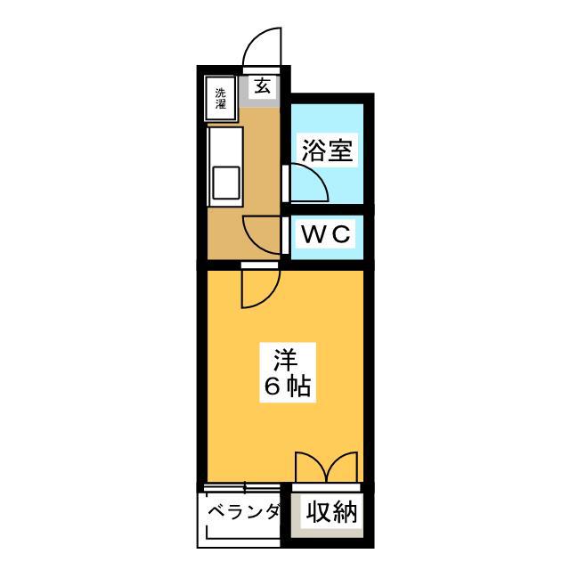ハイツ東陽(1K/3階)の間取り写真