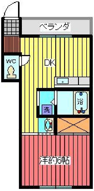 道灌ビル(1DK/3階)の間取り写真