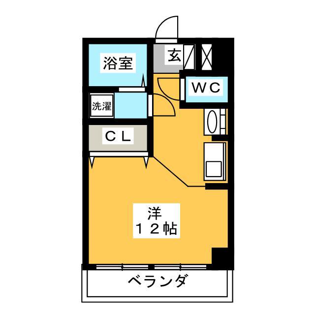 メゾンサファイヤ(ワンルーム/3階)の間取り写真