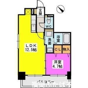 ル・セレクト山王(1LDK/2階)の間取り写真