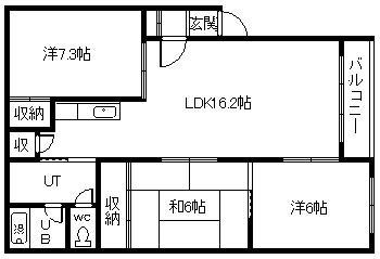 ファミリアプラザ(3LDK/1階)の間取り写真