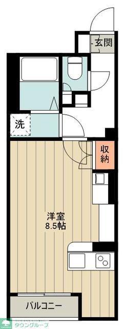 レオネクストベルテンポ(ワンルーム/1階)の間取り写真