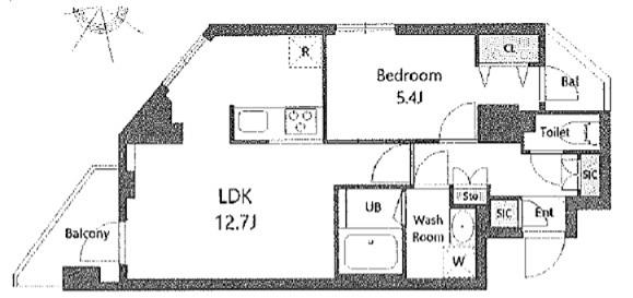 S-RESIDENCE北綾瀬AWESOME(1LDK/4階)の間取り写真