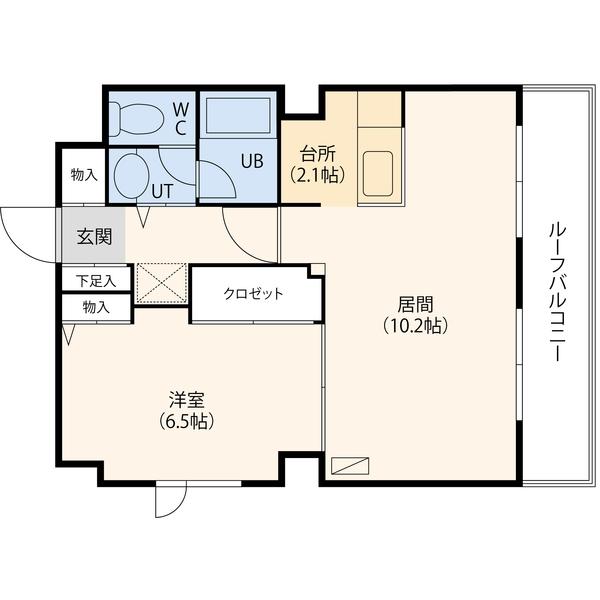 藤井ビル北23条(1LDK/9階)の間取り写真