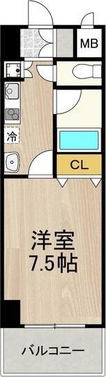 CITY SPIRE 名駅北(1K/8階)の間取り写真
