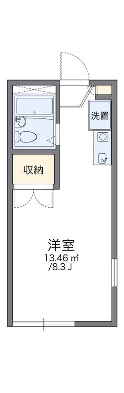 レオパレス足立新田(ワンルーム/1階)の間取り写真