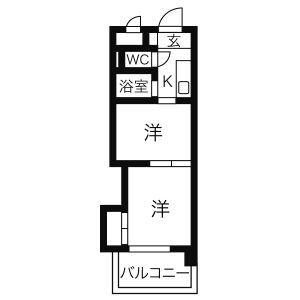 グリーンピア三郷(2K/7階)の間取り写真