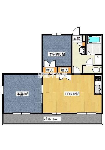 パークサイド3番館(2LDK/3階)の間取り写真