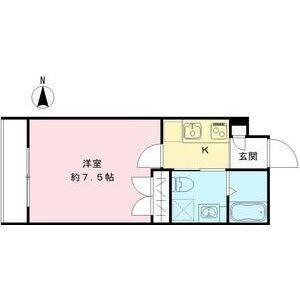 THE GARNET SUITE RESIDENCE西院I(1K/5階)の間取り写真