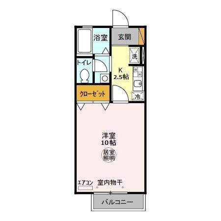 サニーハウス(1K/1階)の間取り写真
