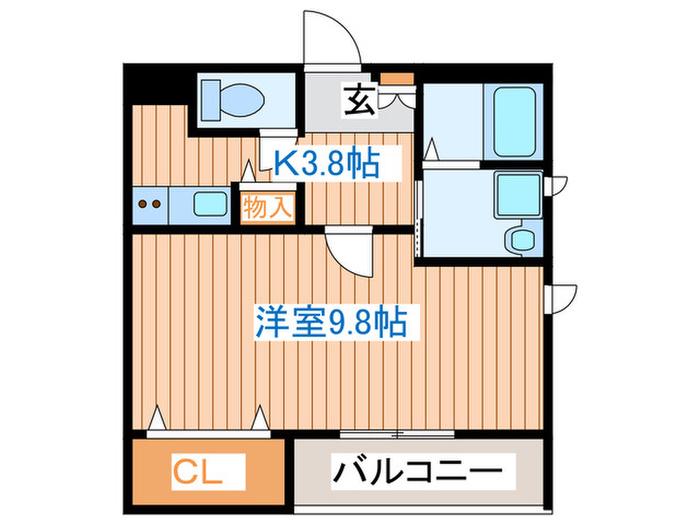 RECASA大手町(1K/3階)の間取り写真