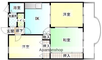 サンライズ(3DK/3階)の間取り写真