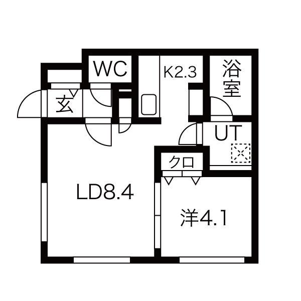 BAMBINI KOTONI(1LDK/3階)の間取り写真