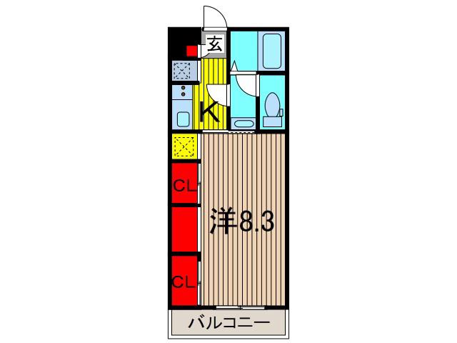 リブリ・トーカクWARABI(1K/3階)の間取り写真