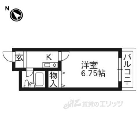 レオパレス牧野第一(1K/1階)の間取り写真