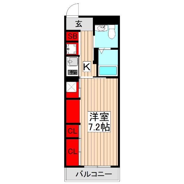 リブリ・四季(1K/3階)の間取り写真