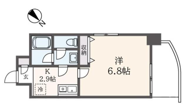 オンブラージュ(1K/7階)の間取り写真