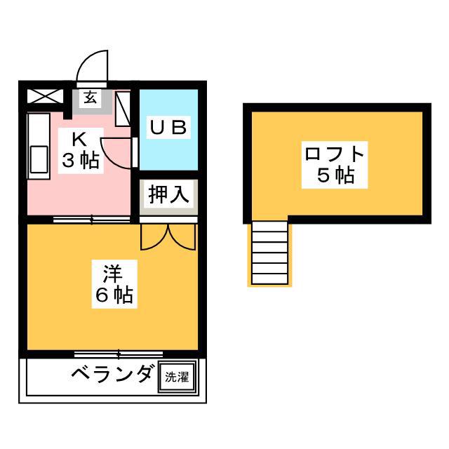 サンハイツエクセル(1K/2階)の間取り写真