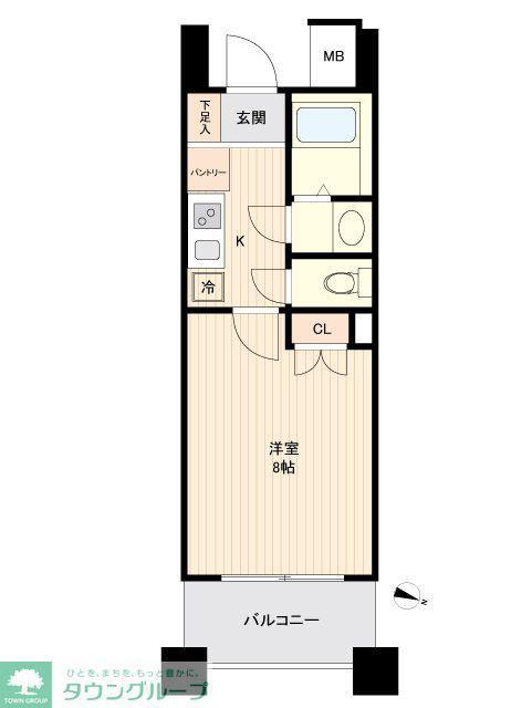 ドゥーエ板橋(1K/7階)の間取り写真