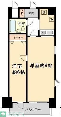 プラスワン横浜(1LDK/10階)の間取り写真