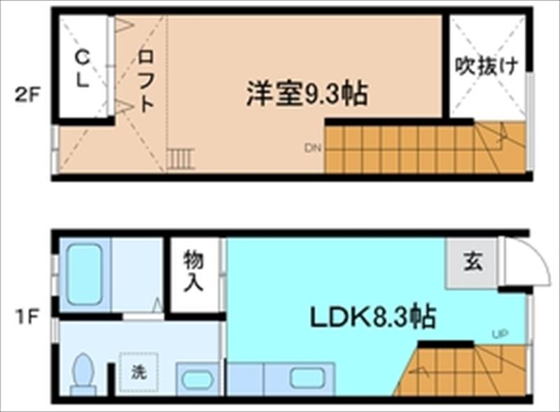 ウエストウッド(1LDK/1階)の間取り写真