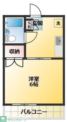緑が丘ハイツ(1K/3階)の間取り写真