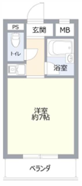 リープハーベン北花田(1K/2階)の間取り写真