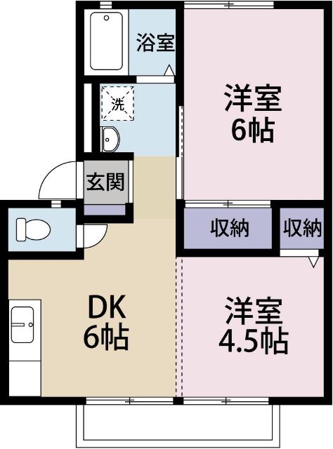 サンライフ泉(1LDK/2階)の間取り写真
