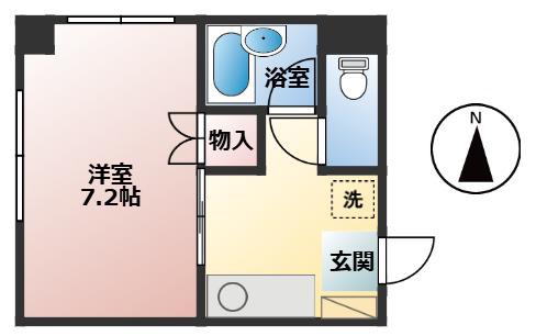 ハイツNAKAMA(1K/3階)の間取り写真