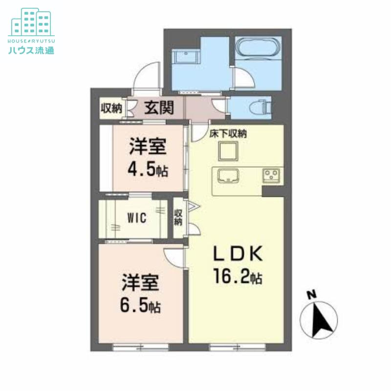 シャーメゾンステージ時津町(2LDK/1階)の間取り写真
