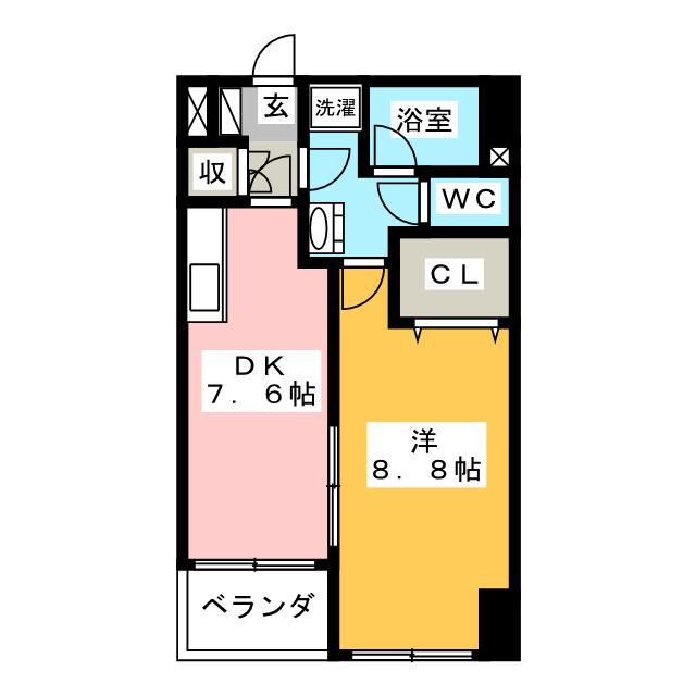LAUREL COURT田町(1DK/7階)の間取り写真