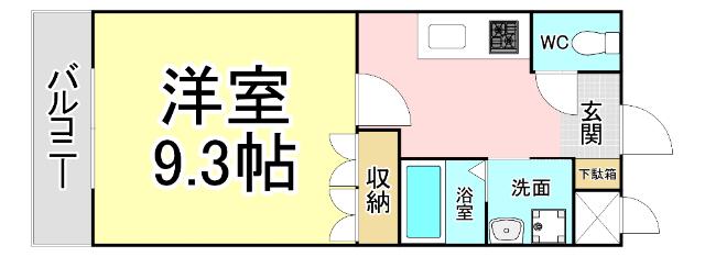 NHサンハイム(1K/1階)の間取り写真