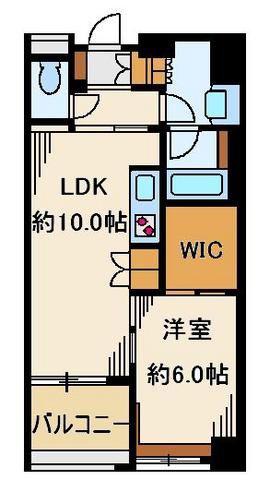 レジディア日本橋浜町(1LDK/3階)の間取り写真
