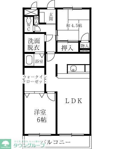 湘南第二ホーワマンション(2LDK/2階)の間取り写真