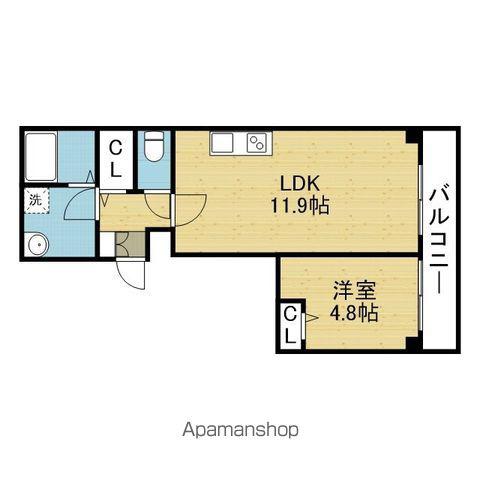 COZY新今里(1LDK/2階)の間取り写真