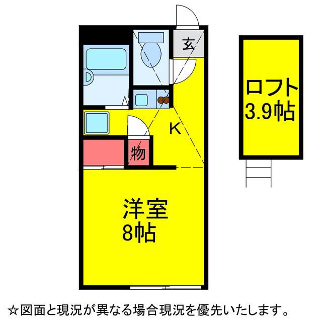 上前ハイツ I(1K/2階)の間取り写真