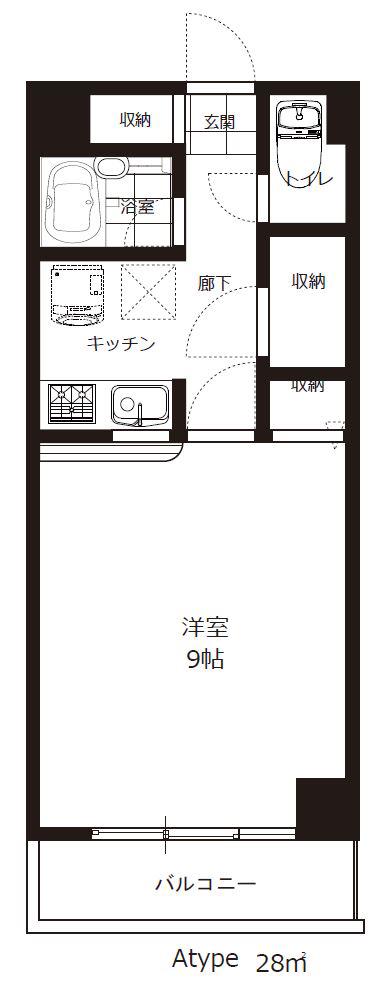 イルパッツオ(1K/2階)の間取り写真