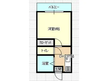 コーポ北野(1K/1階)の間取り写真