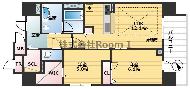 IBC RESIDENCE ウエスト(2LDK/4階)の間取り写真
