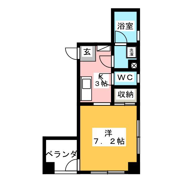 クレアトゥール松乃(1K/5階)の間取り写真