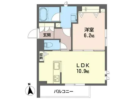 アトリエール 積水ハウスシャーメゾンマンション(1LDK/3階)の間取り写真