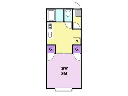 サンハイツ坂口(1DK/2階)の間取り写真