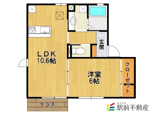 セジュール松泉II(1LDK/1階)の間取り写真
