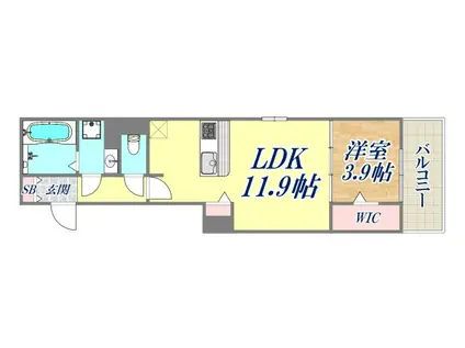 LAMAISON大池町(1LDK/1階)の間取り写真