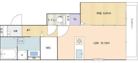 アイリープラザ上ノ丸(1LDK/3階)の間取り写真