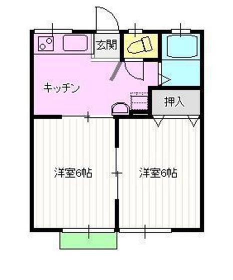 スカイハイツ A(2K/2階)の間取り写真