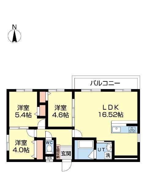 HS313(3LDK/5階)の間取り写真