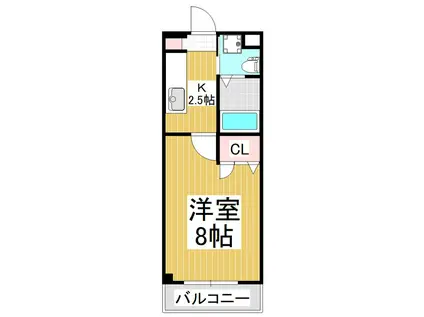 グランドヴィレッジ(1K/3階)の間取り写真