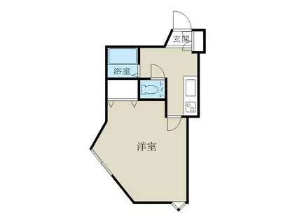 旭グリーンハイツ(1K/1階)の間取り写真