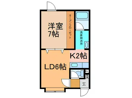 リテラIII(1LDK/1階)の間取り写真